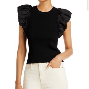 Lucy Paris black tatum top. xs